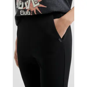 Women's Bootcut Flared Jersey Trousers with Slits QS image-3