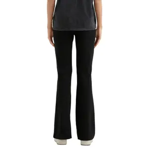 Women's Bootcut Flared Jersey Trousers with Slits QS image-5