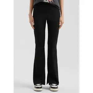 Women's Bootcut Flared Jersey Trousers with Slits QS image-6