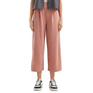 Wide High-Waisted Culotte Trousers Women QS image-2