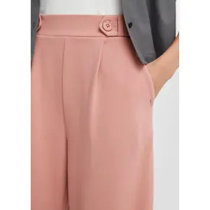 Wide High-Waisted Culotte Trousers Women QS image-3