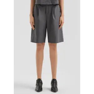 Pleated Wide Leg Chino Trousers Women QS image-6