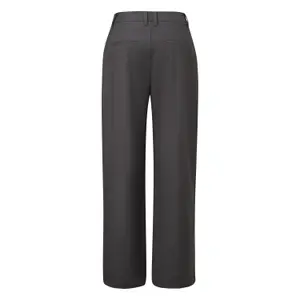 Wide Pleated Mid-Rise Trousers Women QS image-1