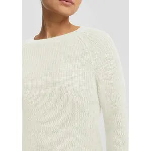Women's Mélange Knit Raglan Sleeve Pullover QS image-3