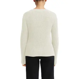 Women's Mélange Knit Raglan Sleeve Pullover QS image-5