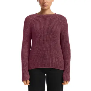 Women's Mélange Knit Raglan Sleeve Pullover QS image-2