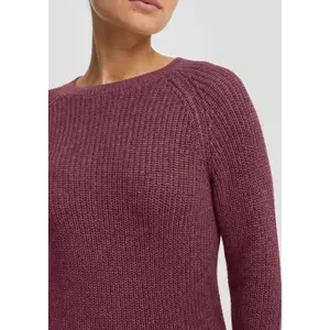Women's Mélange Knit Raglan Sleeve Pullover QS image-3