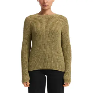 Women's Mélange Knit Raglan Sleeve Pullover QS image-2