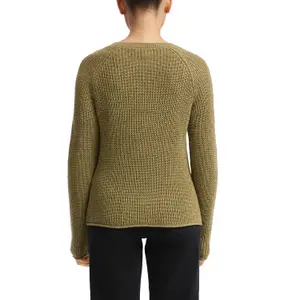 Women's Mélange Knit Raglan Sleeve Pullover QS image-5