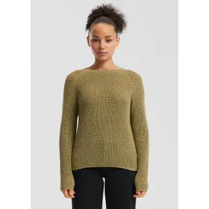 Women's Mélange Knit Raglan Sleeve Pullover QS image-6