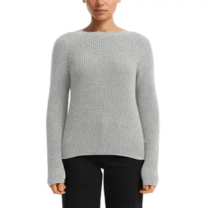 Women's Mélange Knit Raglan Sleeve Pullover QS image-2