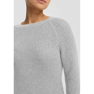 Women's Mélange Knit Raglan Sleeve Pullover QS image-3