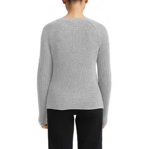 Women's Mélange Knit Raglan Sleeve Pullover QS image-5