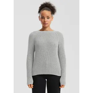 Women's Mélange Knit Raglan Sleeve Pullover QS image-6