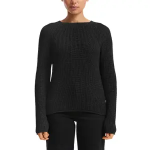 Women's Mélange Knit Raglan Sleeve Pullover QS image-2