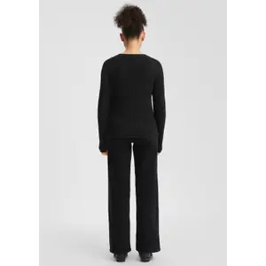 Women's Mélange Knit Raglan Sleeve Pullover QS image-4