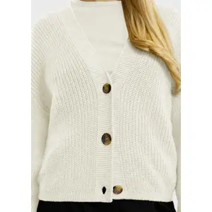 Women's Cotton Blend Cardigan QS image-3