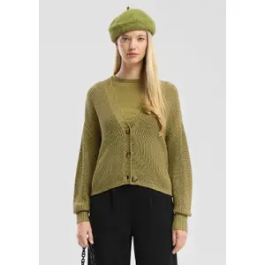 Women's Cotton Blend Cardigan QS image-6