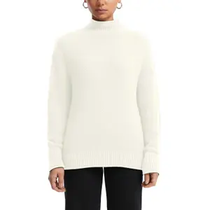 Women's High Neck Knit Sweater QS image-2