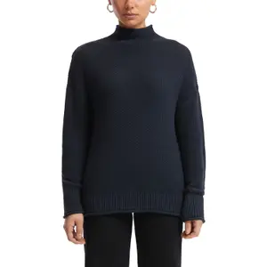 Women's High Neck Knit Sweater QS image-2
