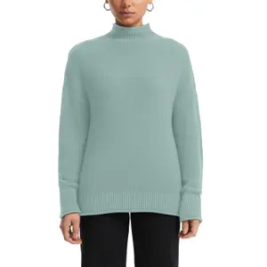 Women's High Neck Knit Sweater QS image-2