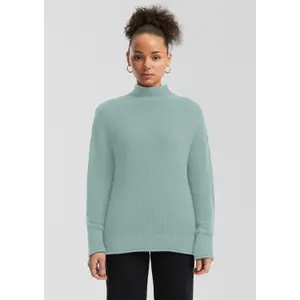 Women's High Neck Knit Sweater QS image-6