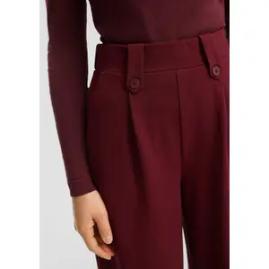 Pantaloni larghi fluidi a vita alta donna QS image-3