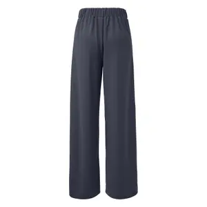 Pantaloni larghi fluidi a vita alta donna QS image-1