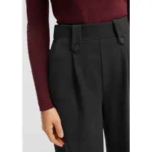 Pantaloni larghi fluidi a vita alta donna QS image-3