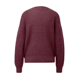 Women's V-Neck Knitted Pullover QS image-1