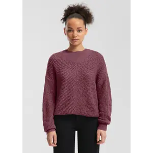 Women's V-Neck Knitted Pullover QS image-6