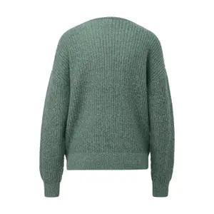 Women's V-Neck Knitted Pullover QS image-1