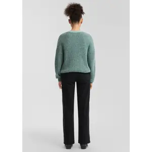 Women's V-Neck Knitted Pullover QS image-4