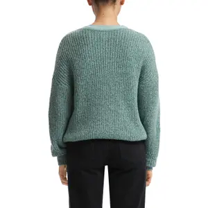 Women's V-Neck Knitted Pullover QS image-5