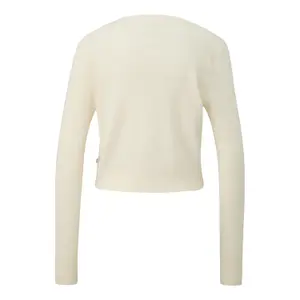 Short Ribbed Cardigan for Women QS image-1