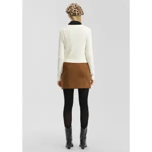 Short Ribbed Cardigan for Women QS image-4