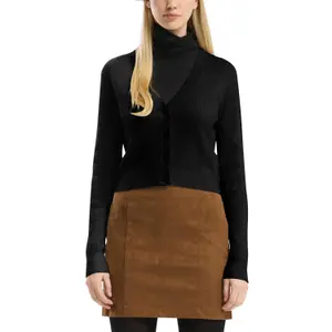 Short Ribbed Cardigan for Women QS image-2