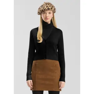 Short Ribbed Cardigan for Women QS image-6