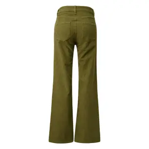 High-Waisted Wide-Leg Corduroy Trousers Ladies QS image-1
