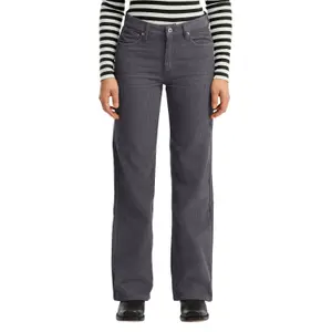 High-Waisted Wide-Leg Corduroy Trousers Ladies QS image-2