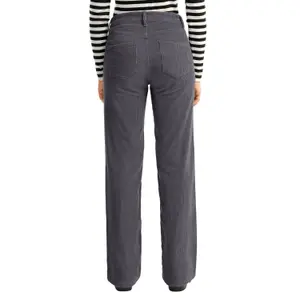 High-Waisted Wide-Leg Corduroy Trousers Ladies QS image-5