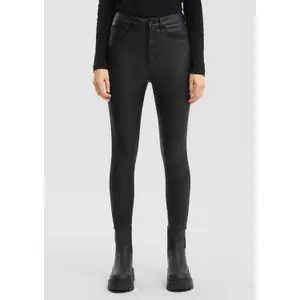 Women's Faux Leather Skinny Fit Trousers QS image-6