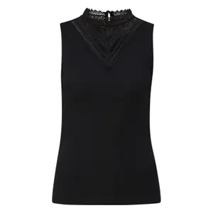 Lace High Neck Vest Women QS image-0