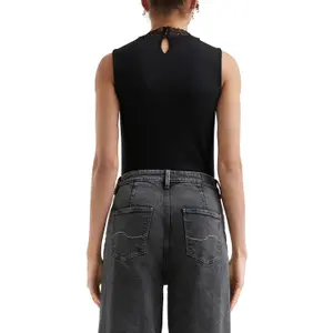Lace High Neck Vest Women QS image-5