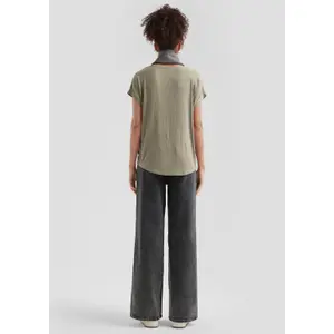 Women's Batwing Sleeve V-Neck T-Shirt QS image-4