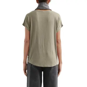 Women's Batwing Sleeve V-Neck T-Shirt QS image-5
