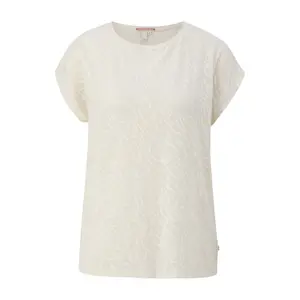 Γυναικείο Oversize T-shirt Με Δερμάτινο Μοτίβο QS image-0