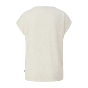 Γυναικείο Oversize T-shirt Με Δερμάτινο Μοτίβο QS image-1