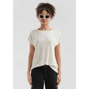 Γυναικείο Oversize T-shirt Με Δερμάτινο Μοτίβο QS image-6