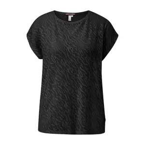 Oversized Devoured Pattern T-Shirt for Women QS image-0